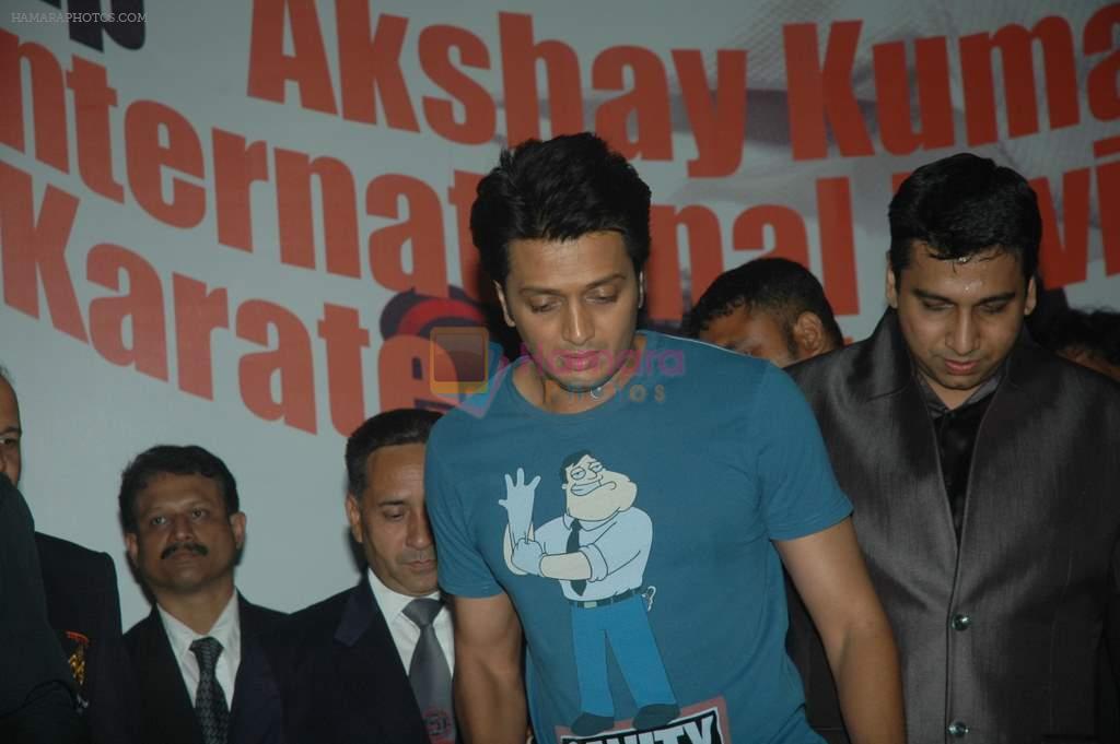 Ritesh Deshmukh at Karate event in Andheri Sports Complex on 22nd Oct 2011