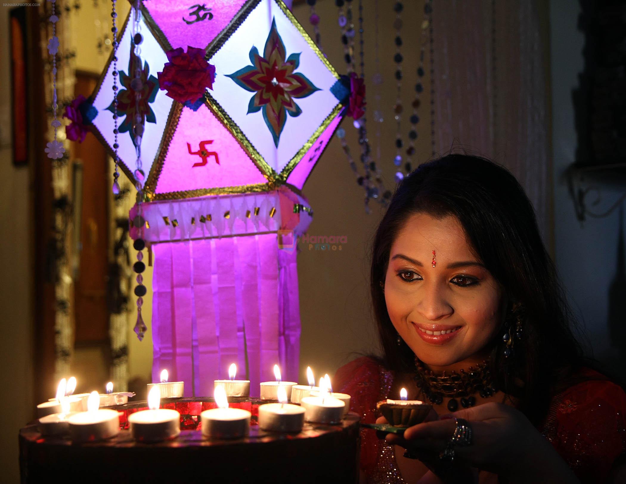 Misti Mukherjee Celebrating Deepawali Hindu festivals of Lights