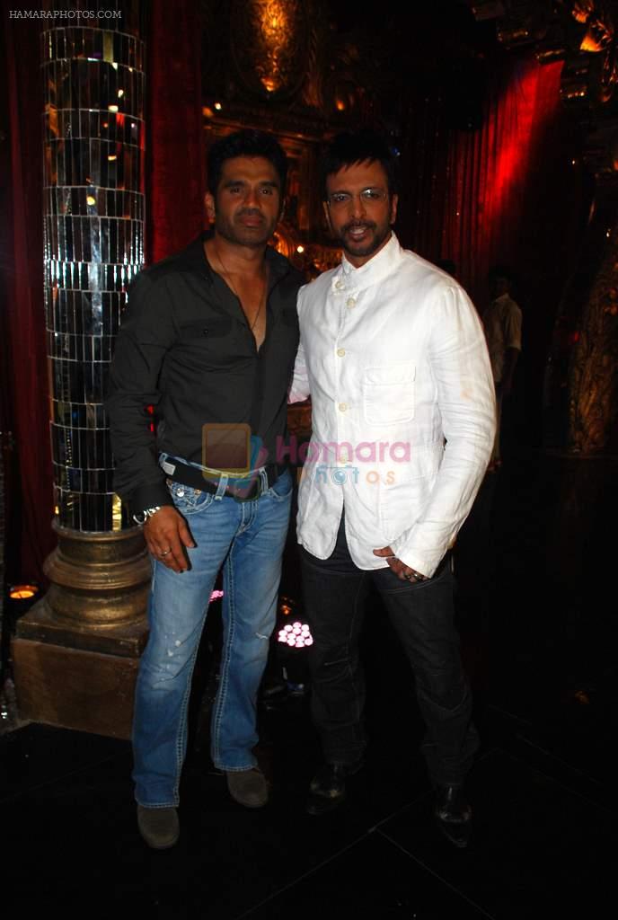 Sunil Shetty, Javed Jaffery on the sets of Comedy Circus in Mohan Studios on 24th Oct 2011