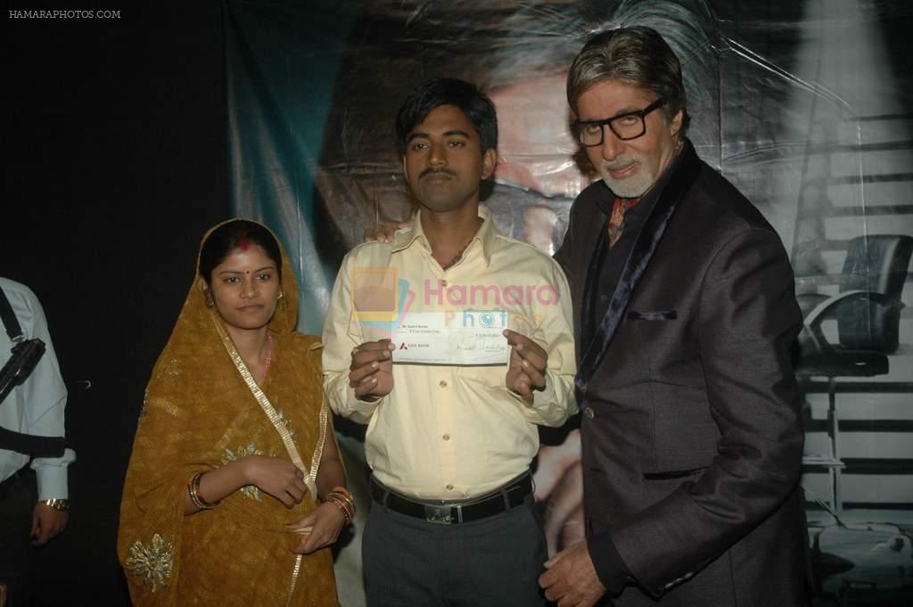 Amitabh Bachchan at KBC winner announcement in Filmcity, Mumbai on 25th Oct 2011