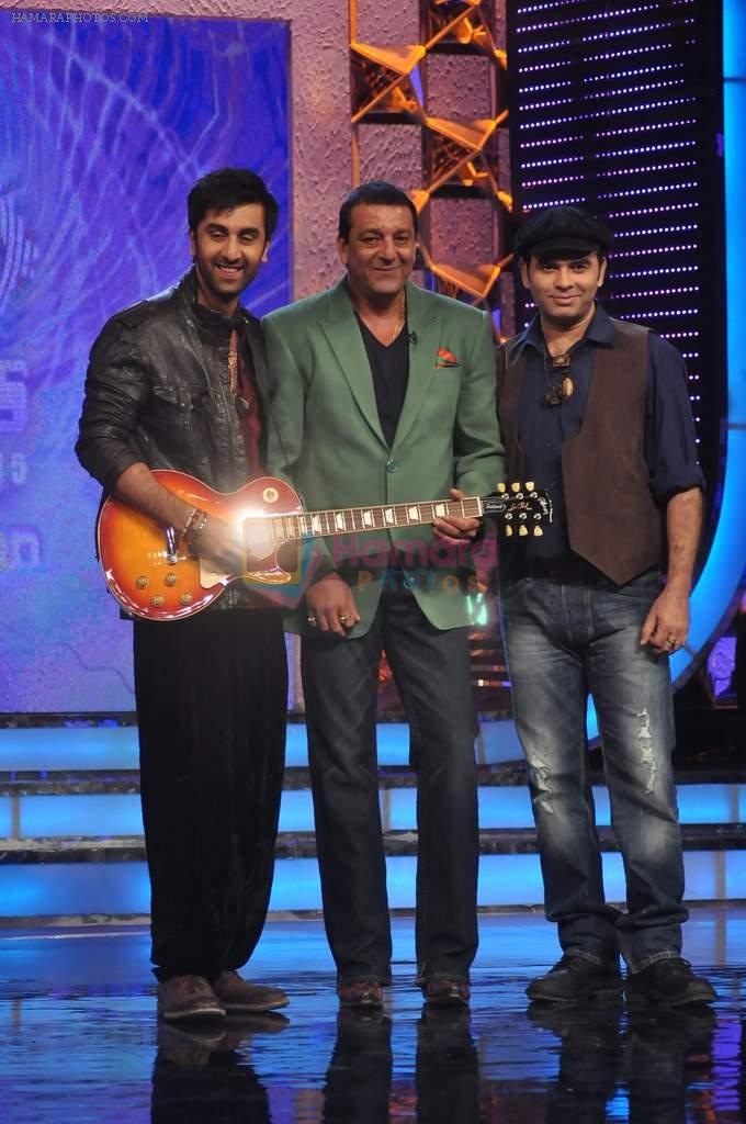 Ranbir Kapoor, Sanjay Dutt on the sets of Big Boss 5 in Lonavala, Mumbai on 29th Oct 2011