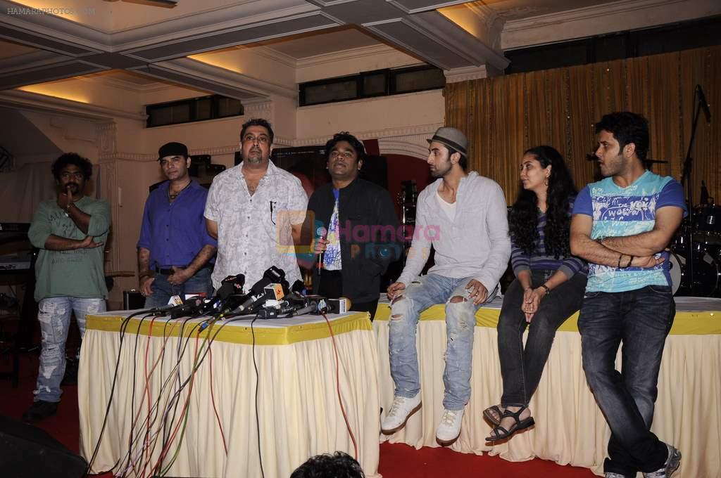 Ranbir Kapoor, A R Rahman at Rockstars concert press meet in Santacruz, Mumbai on 29th Oct 2011