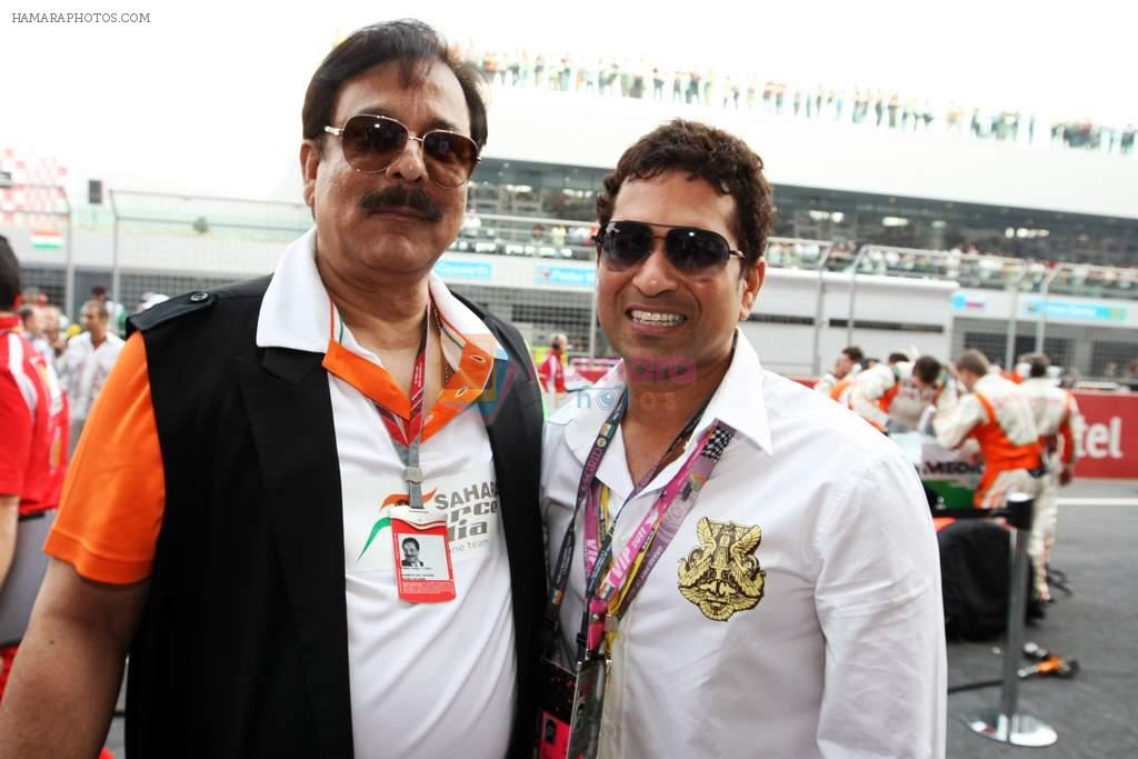 Sachin Tendulkar at F1 India in Mumbai on 30th Oct 2011