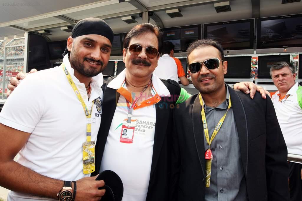 Harbhajan Singh at F1 India in Mumbai on 30th Oct 2011