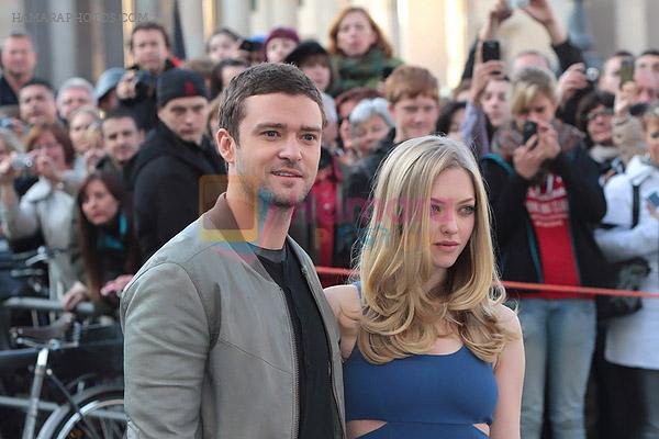 Amanda Seyfried and Justin Timberlake arrives for _In Time_ Berlin Photocall in Hotel Adlon on November 2nd, 2011