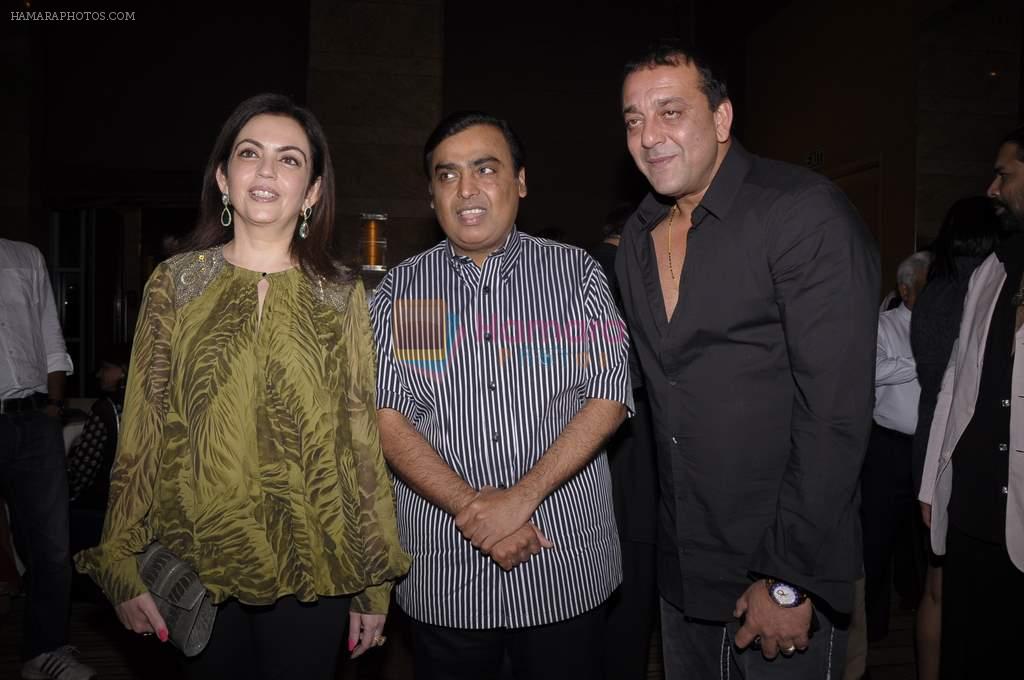 Nita Ambani, Mukesh Ambani, Sanjay Dutt at Rajiv Shukla's bash in Grand Hyatt, Mumbai on 4th Nov 2011