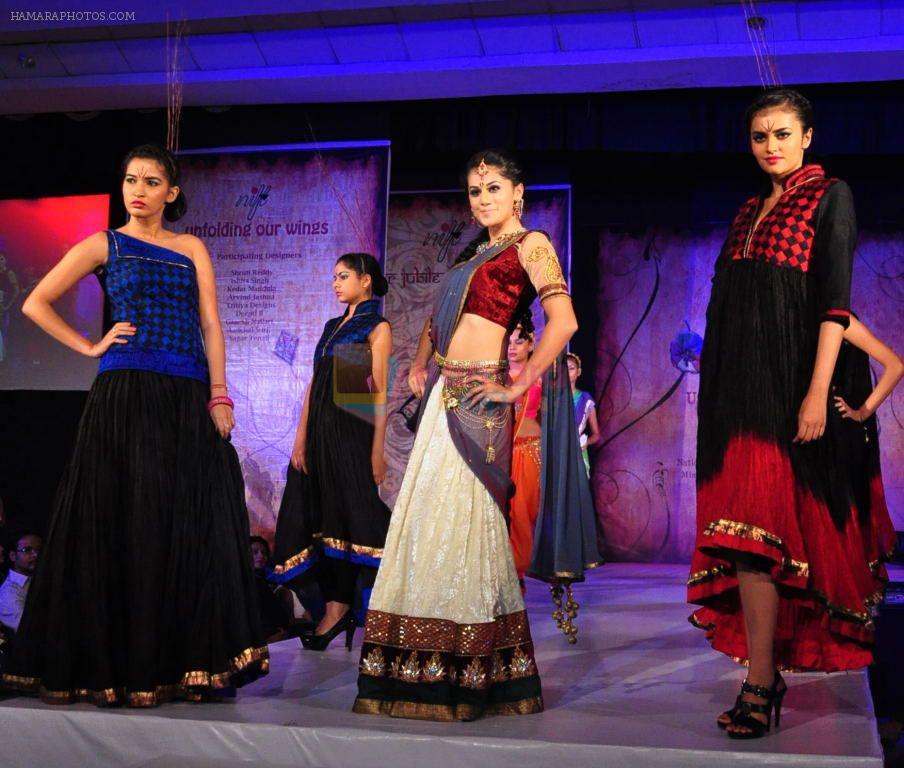 Taapsee Pannu walks the ramp for NIFT Silver Jubilee Celebrations on 3rd November 2011