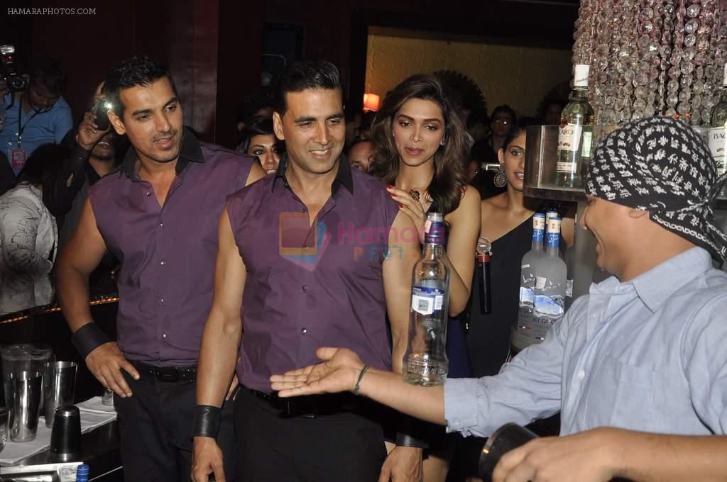 Akshay Kumar, Deepika Padukone, John Abraham at Desi Boyz music launch in Enigma on 7th Nov 2011