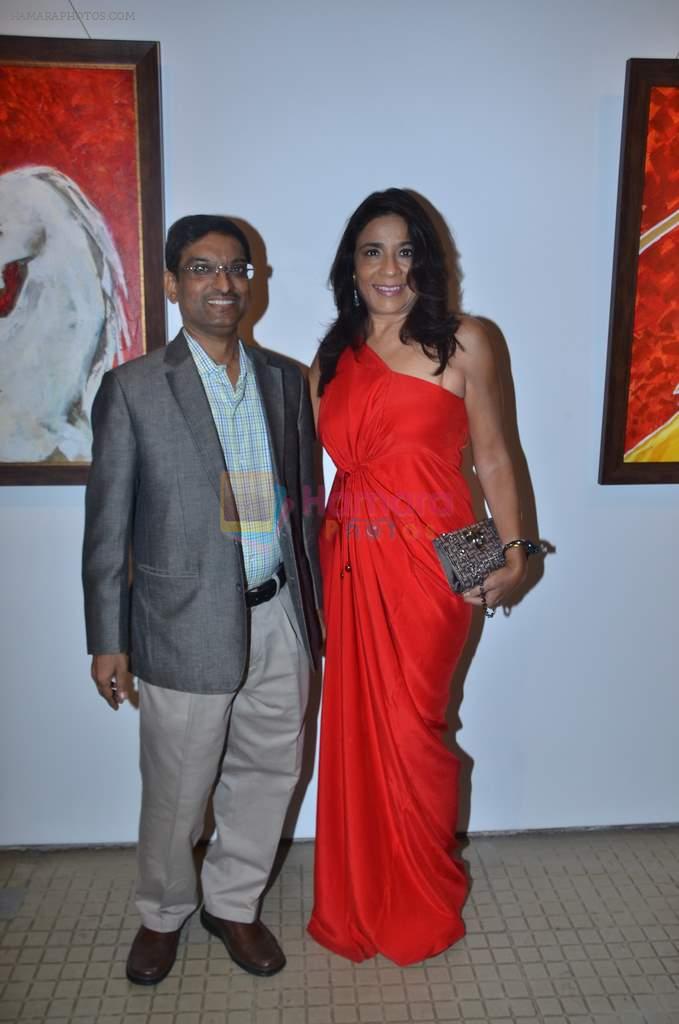 rashmi uday singh at Bharat Tripathi's art exhibition in Musuem Art Gallery on 14th Nov 2011