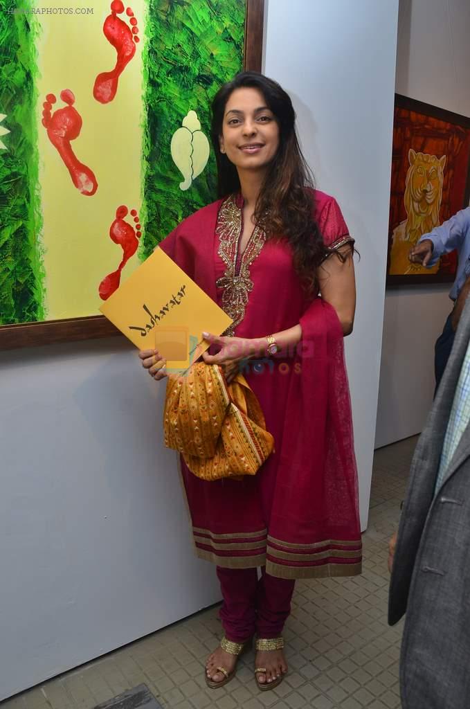 Juhi Chawla at Bharat Tripathi's art exhibition in Musuem Art Gallery on 14th Nov 2011