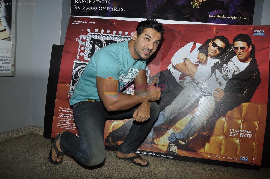 John Abraham at the screening of Desi Boyz in Globus, Bandra, Mumbai on 24th Nov 2011