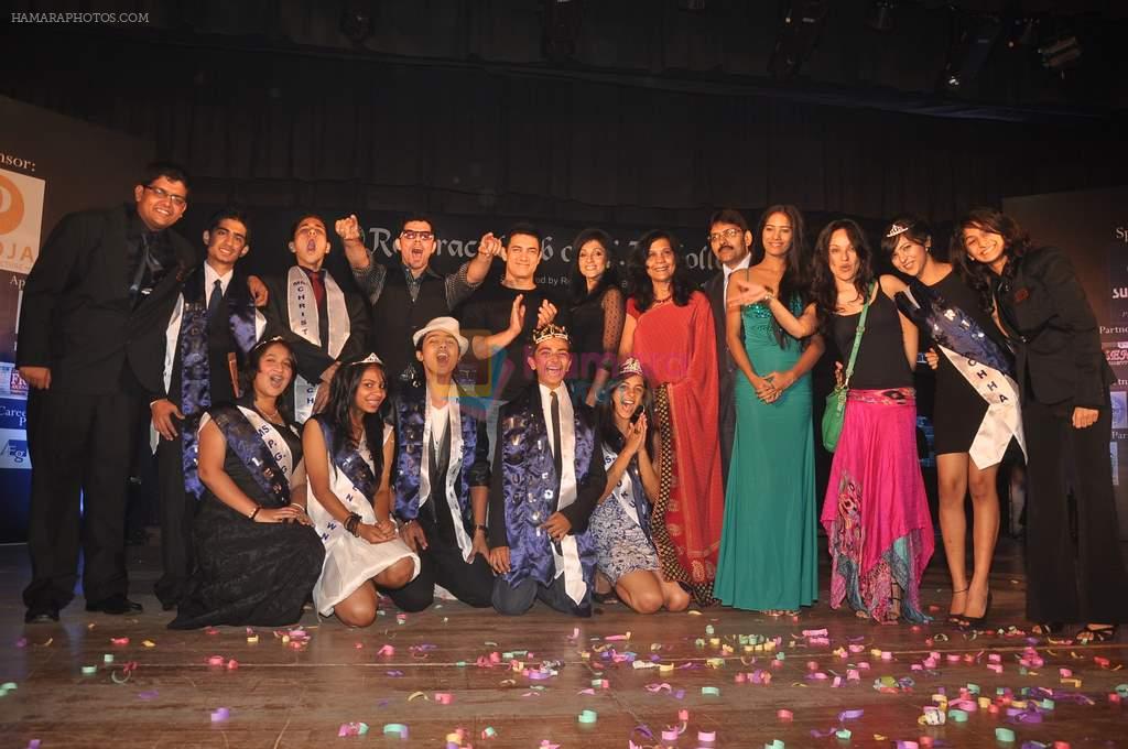 Aamir Khan, Poonam Pandey at Rotaract Club of HR College personality contest in Y B Chauhan on 26th Nov 2011