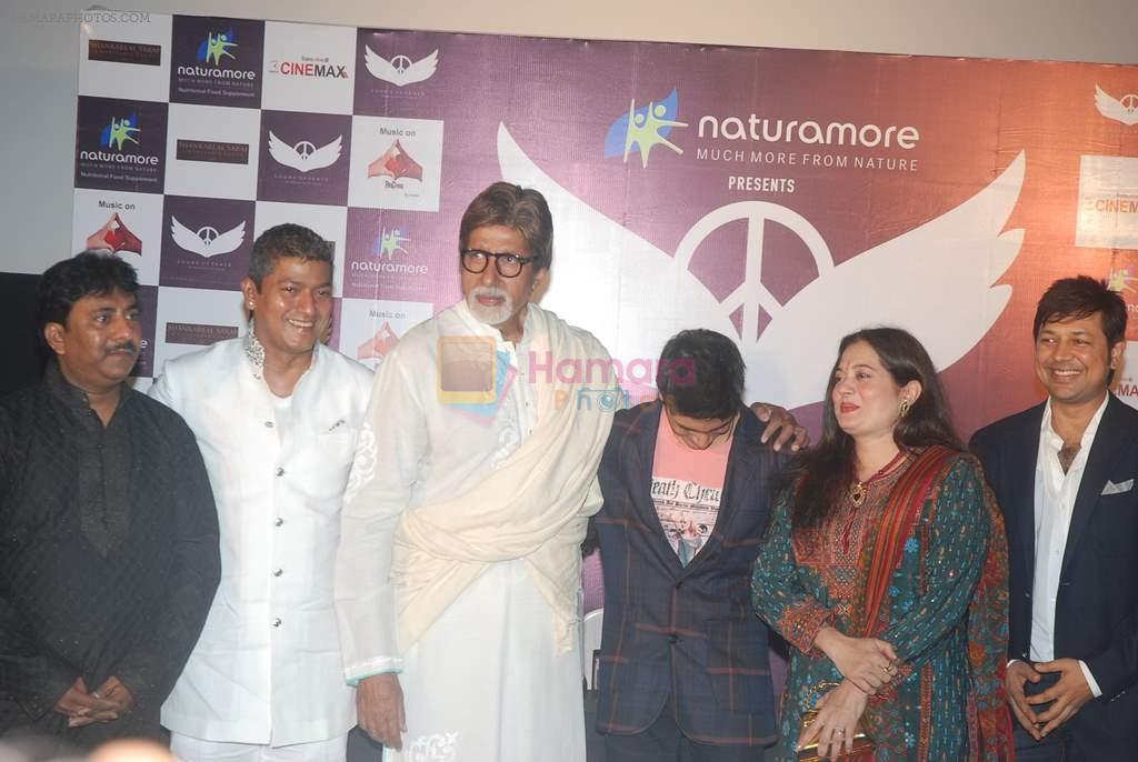Amitabh Bachchan, Aadesh Shrivastav at the launch of Aadesh Shrivastav's album based on 26-11 in Cinemax on 26th Nov 2011