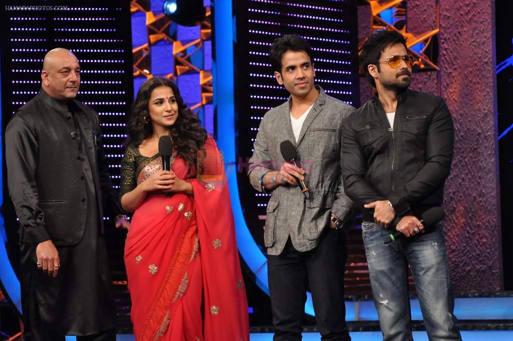 Vidya Balan, Sanjay Dutt, Tusshar Kapoor, Emraan Hashmi at The Dirty Picture promotion on the sets of Big Boss 5 in Lonavala on 26th Nov 2011