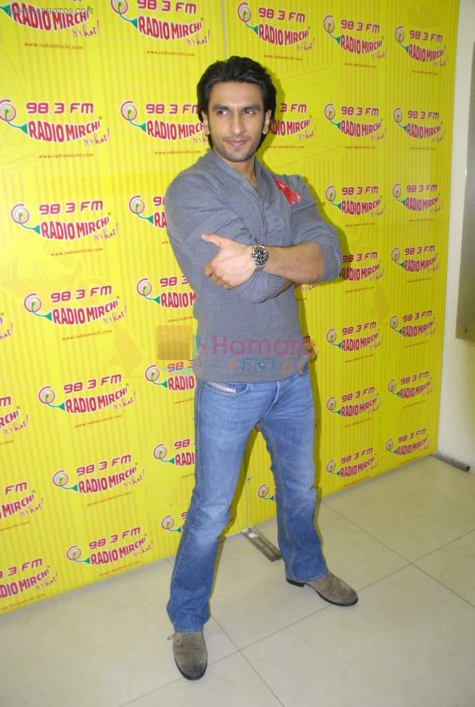 Ranveer Singh promote their film Ladies VS Ricky Bahl at 98.3 FM Radio Mirchi in Lower Parel on 1st Dec 2011