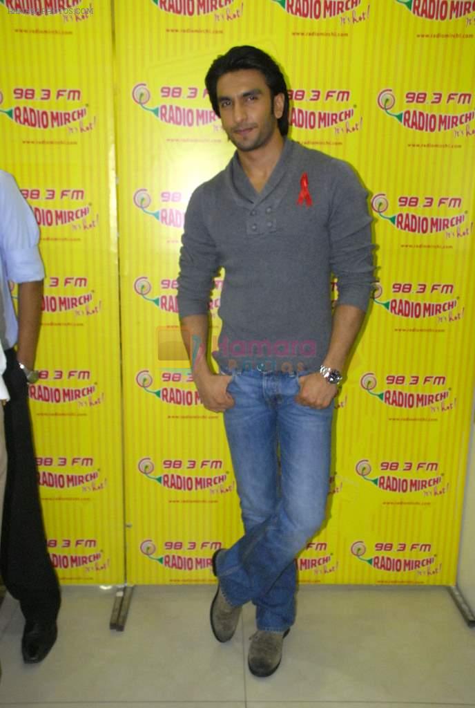 Ranveer Singh promote their film Ladies VS Ricky Bahl at 98.3 FM Radio Mirchi in Lower Parel on 1st Dec 2011