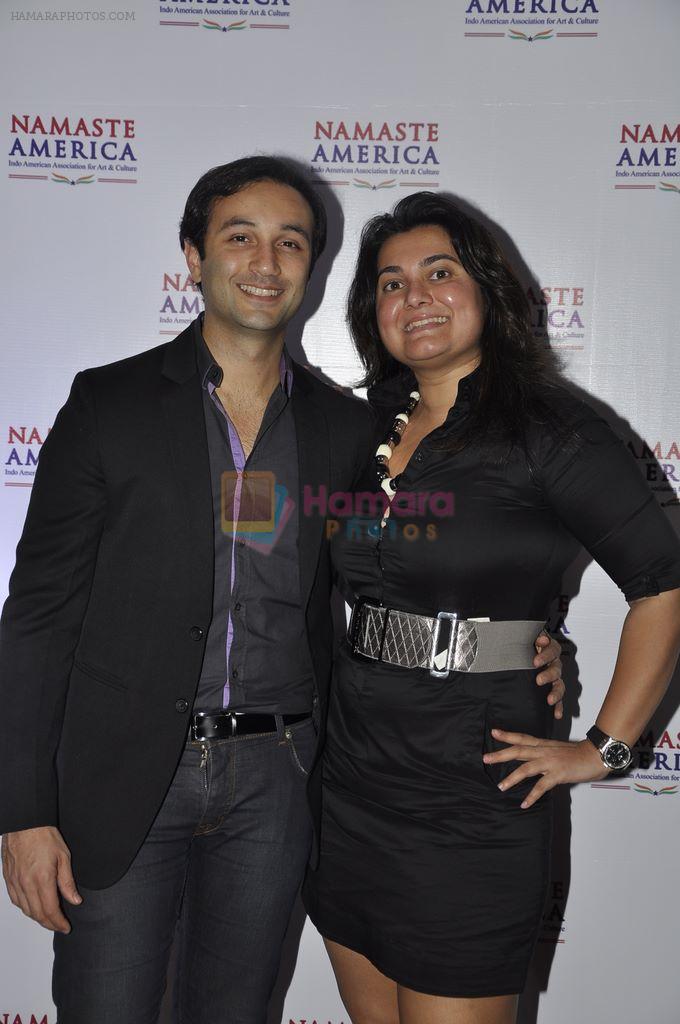 Divya Palat, Aditya Hitkari at Namaste America Hussain auction dinner in Trident, Mumbai on 2nd Dec 2011