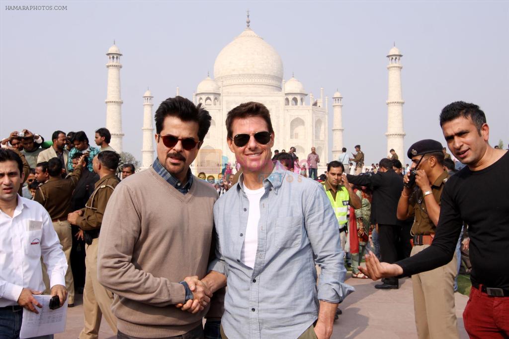 Tom Cruise, Anil Kapoor at the Taj Mahal, Delhi on 3rd Dec 2011