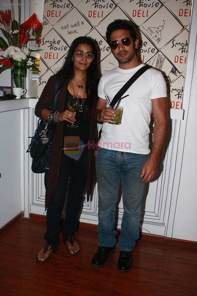Sheena Sippy with a friend at Smoke House Deli event in Phoenix Mills, Mumbai on 5th Dec 2011