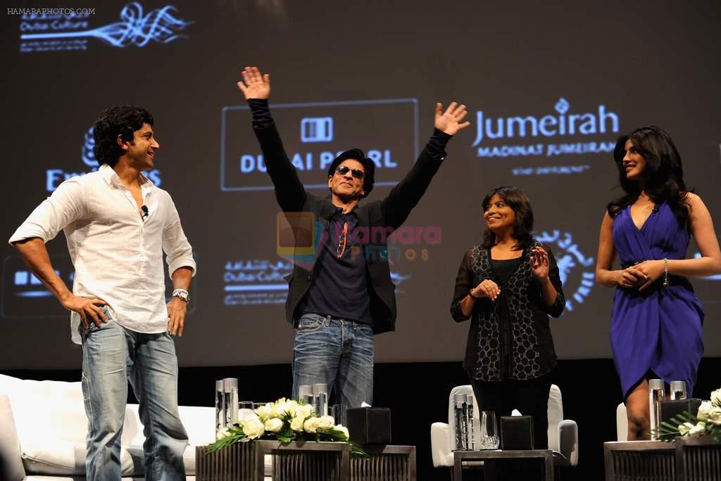 Shahrukh Khan, Farhan Akhtar, Priyanka Chopra at Don 2 premiere at Dubai Film Festival on 8th Dec 2011