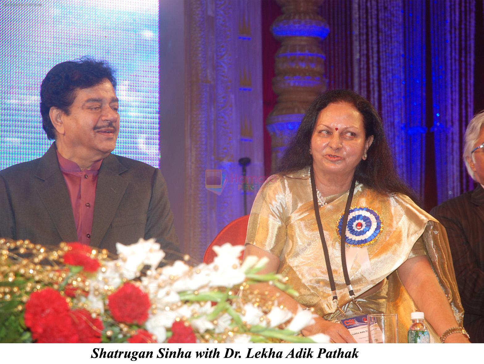 Shatrugan Sinha with Dr Lekha Adik Pathak at the 63rd Annual Conference of Cardiological Society of India in NCPA complex, Mumbai on 9th Dec 2011