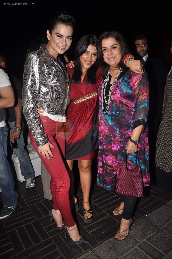 Ekta Kapoor, Kangna Ranaut, Farah Khan at The Dirty Picture Success Bash in Aurus, Mumbai on 14th Dec 2011