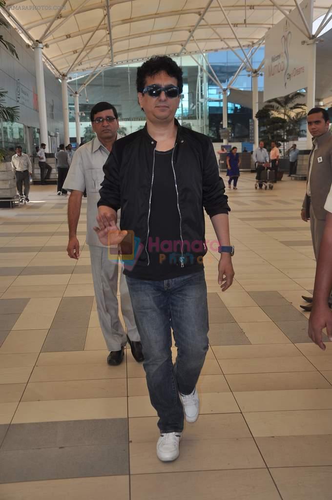 Sajid Nadiawala return after CCL cricket match in Airport, Mumbai on 20th Dec 2011