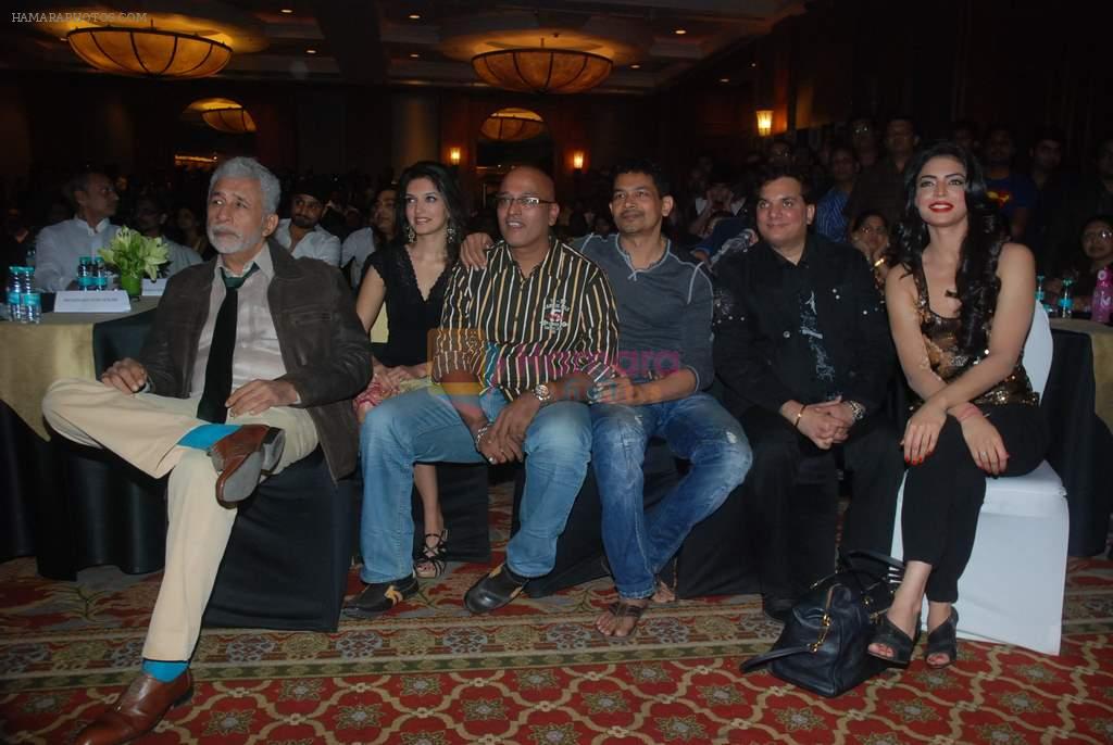 Atul Kulkarni, Naseeruddin Shah, Hriday Shetty, Lalit Pandit, Shweta Bharadwaj at Chaalis Chaurasi music launch in J W Marriott on 28th Dec 2011