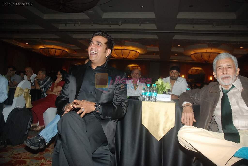 Naseeruddin Shah, Ravi Kishan at Chaalis Chaurasi music launch in J W Marriott on 28th Dec 2011
