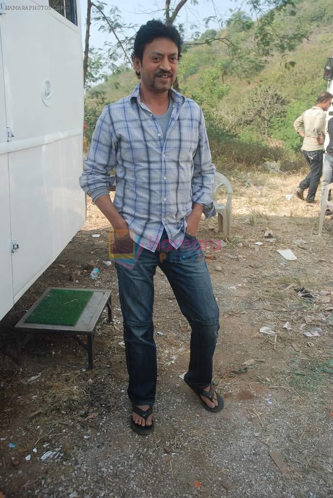 Irrfan Khan on location of film Pranam Walkum in Filmcity, Mumbai on 29th Dec 2011