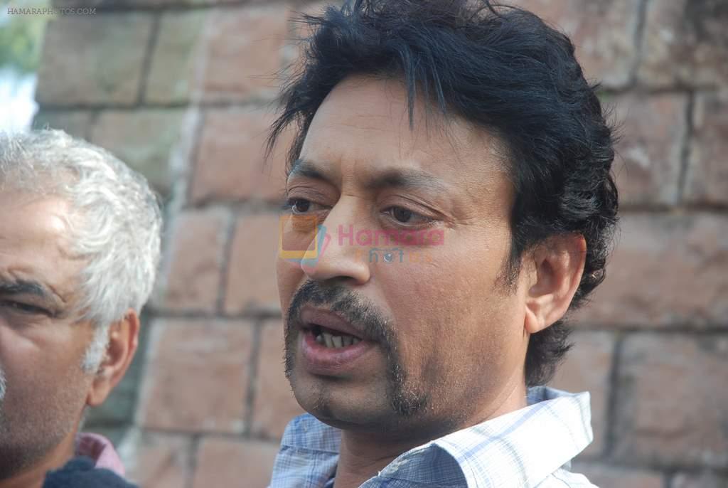 Irrfan Khan on location of film Pranam Walkum in Filmcity, Mumbai on 29th Dec 2011