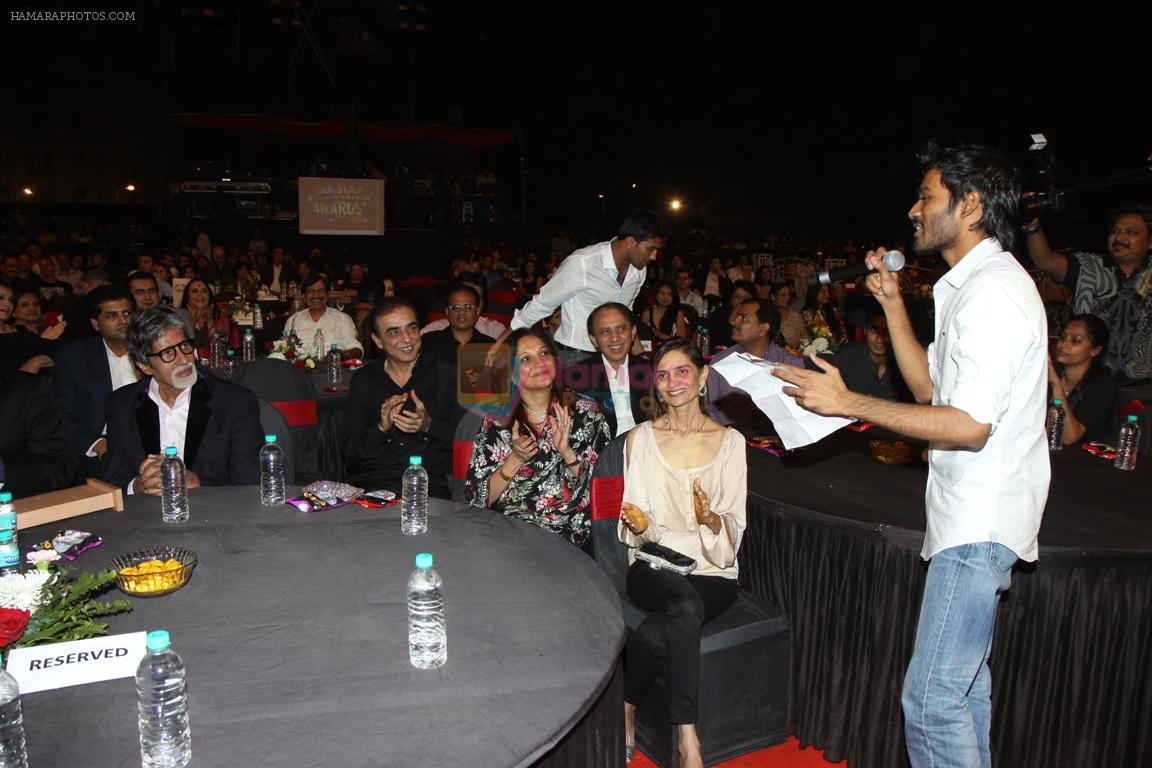 Dhanush sings for Amitabh Bachchan at BIG Star Entertainment Awards 2011