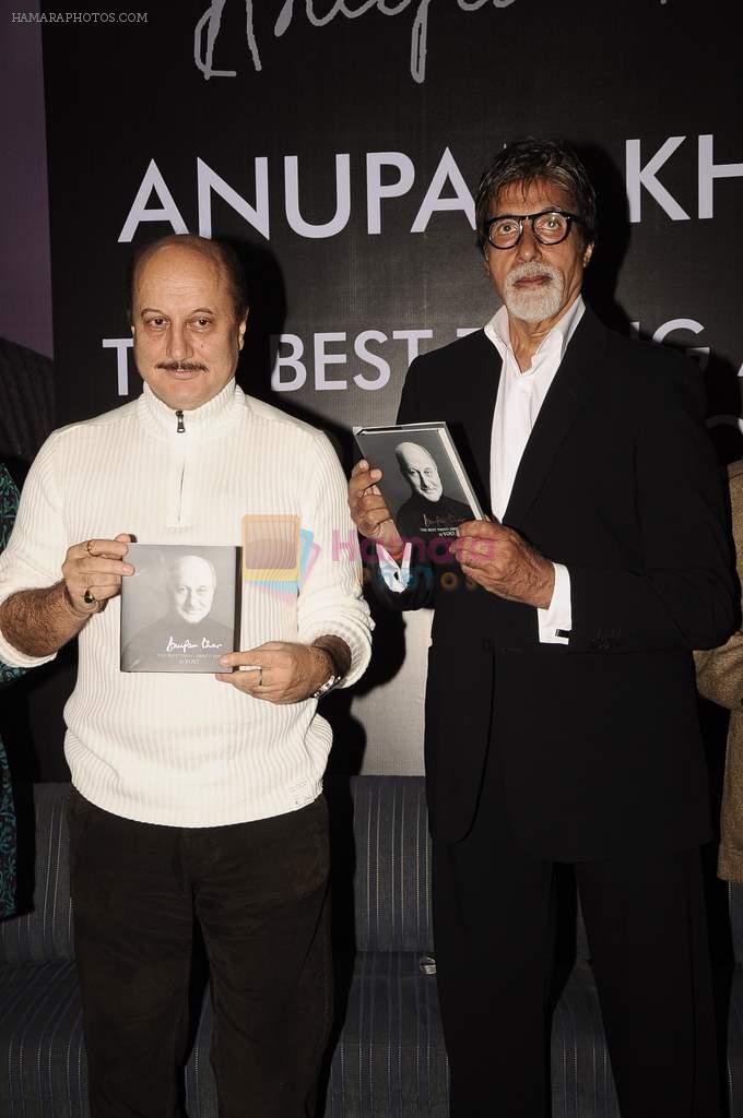 Amitabh Bachchan, Anupam Kher at Anupam Kher's book launch in Le Sutra on 3rd Jan 2012