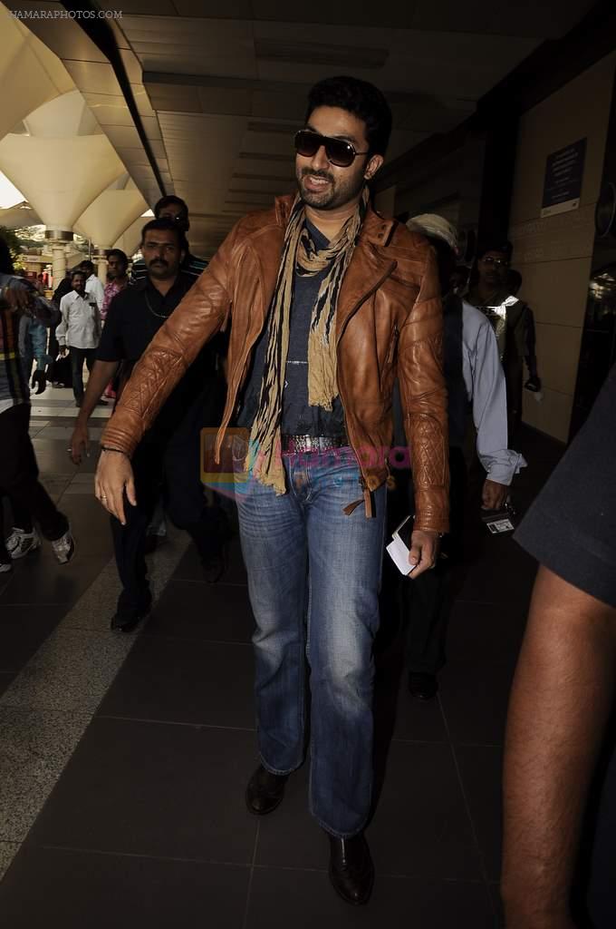 Abhishek Bachchan return from Dubai to Mumbai Airport on 5th Jan 2012