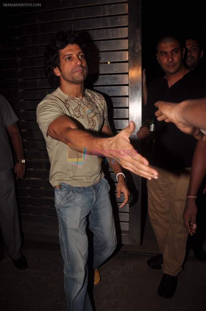 Farhan Akhtar at Farhan Akhtar's birthday bash in Bandra, Mumbai on 8th Jan 2012