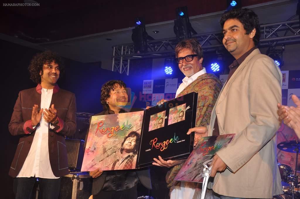 Amitabh Bachchan, Kailash Kher at Kailash Kher's album launch Rangeele in Mumbai on 10th Jan 2012