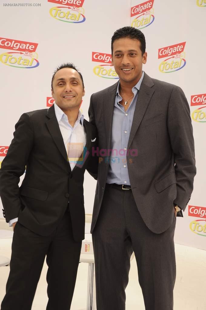 Rahul Bose, Mahesh Bhupati at Colgate Total promotional event in Olive on 11th Jan 2012