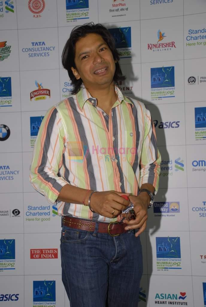 Shaan at Mumbai marathon press meet in Bandra, Mumbai on 11th Jan 2012