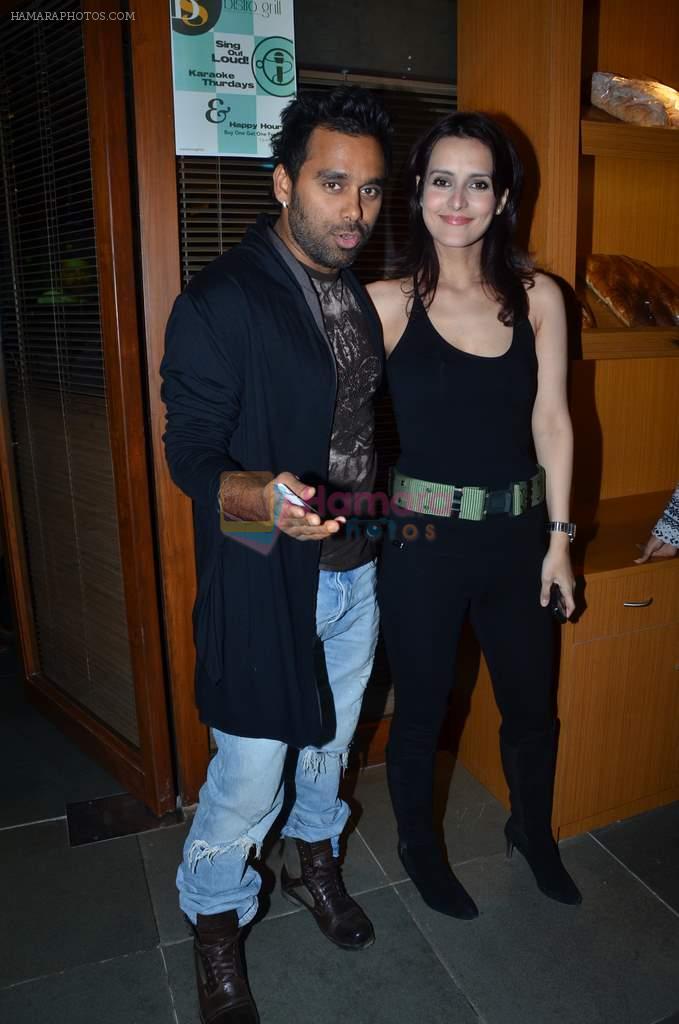 bosco with tulip joshi at Captain Vinod Nair and Tulip Joshi's Army Day in Bistro Grill, Juhu on 13th Jan 2012