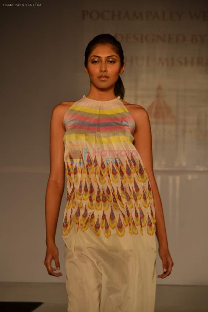 Model walks the ramp for Rahul Mishra show for Taj Khazana in Taj Mahal Palace, Mumbai on 14th Jan 2012