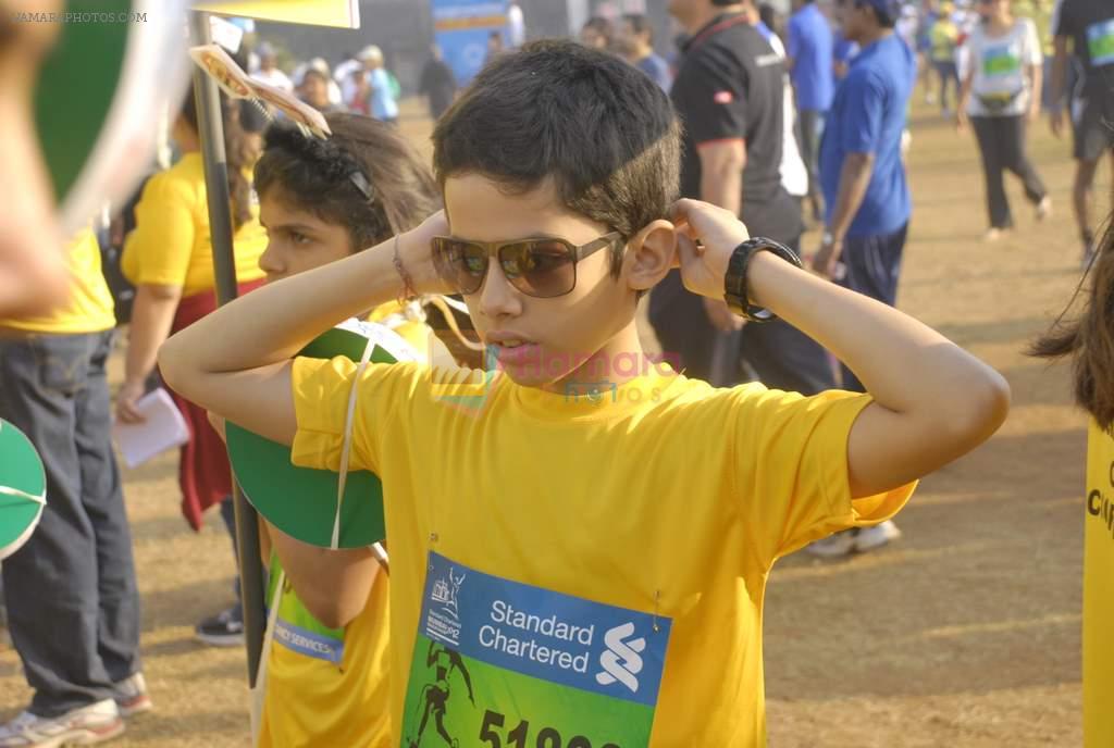 Darsheel Safary at Standard Chartered Mumbai Marathon in Mumbai on 14th Jan 2012