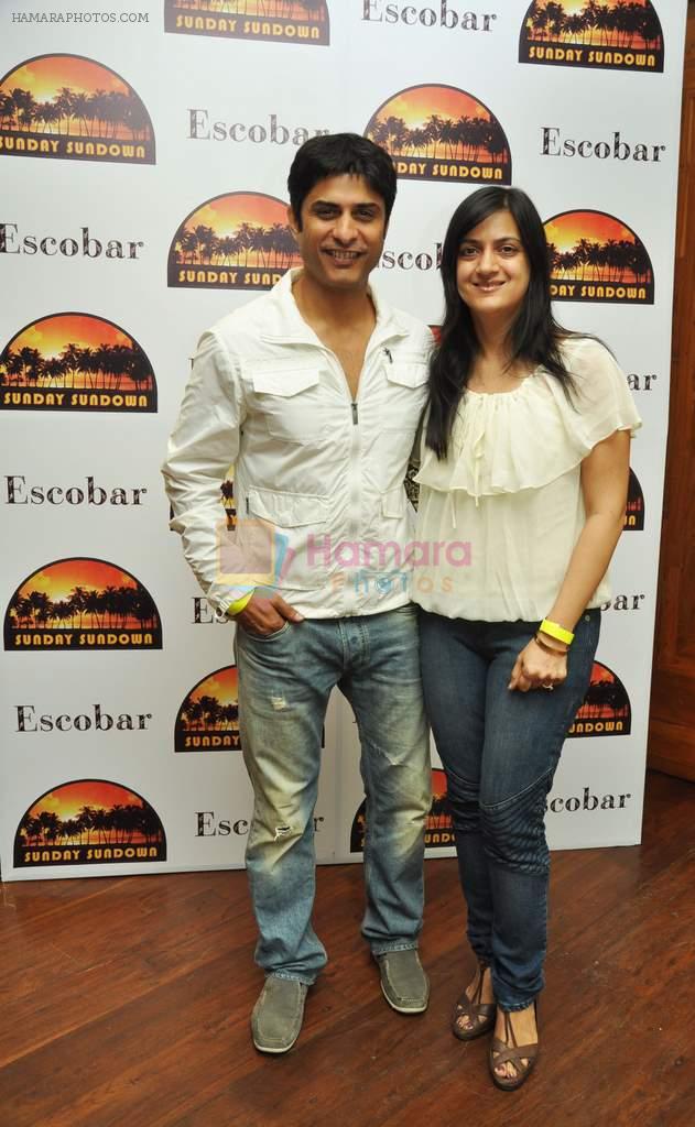 Vikas Bhalla with wife Punita at the Launch Party of the Escobar Sunday Sundowns