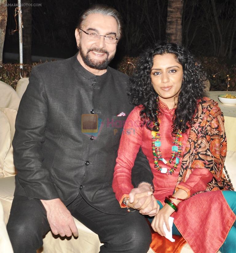 Kabir Bedi & Parveen Dusanj at Vivek and Roopa Vohra's Bash in Mumbai on 16th Jan 2012