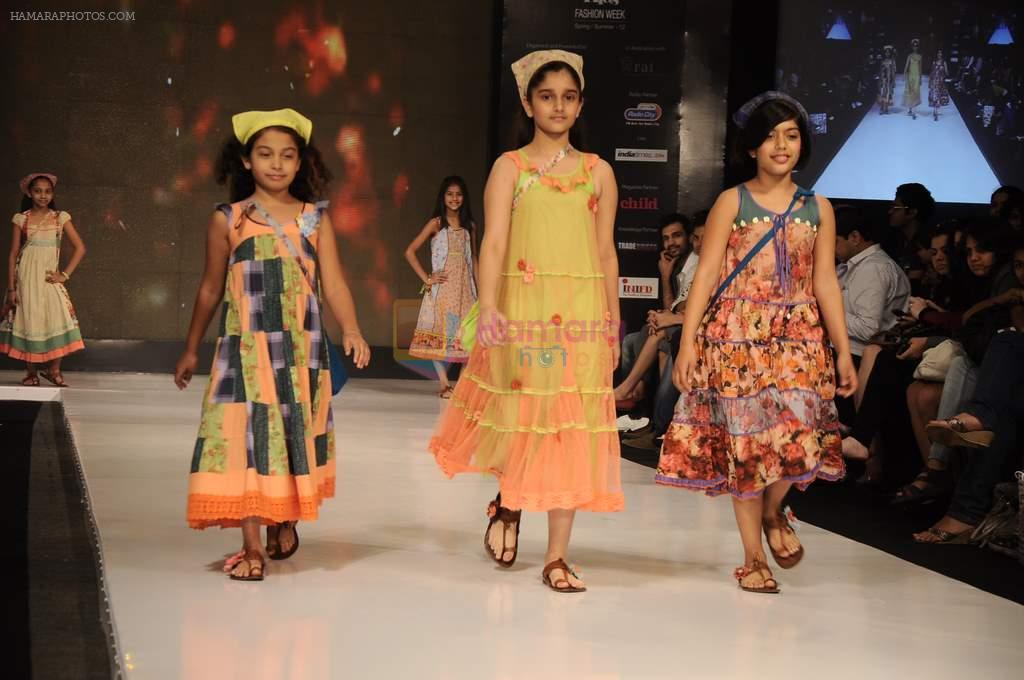 Kids walk the ramp for Mineral at Kids Fashion Week day 1 on 17th Jan 2012
