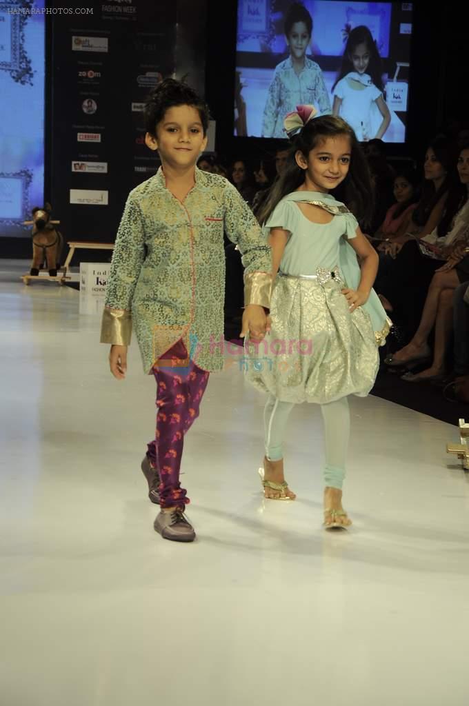 Kids walk the ramp for Payal Singhal Show at Kids Fashion Week day 3 on 19th Jan 2012