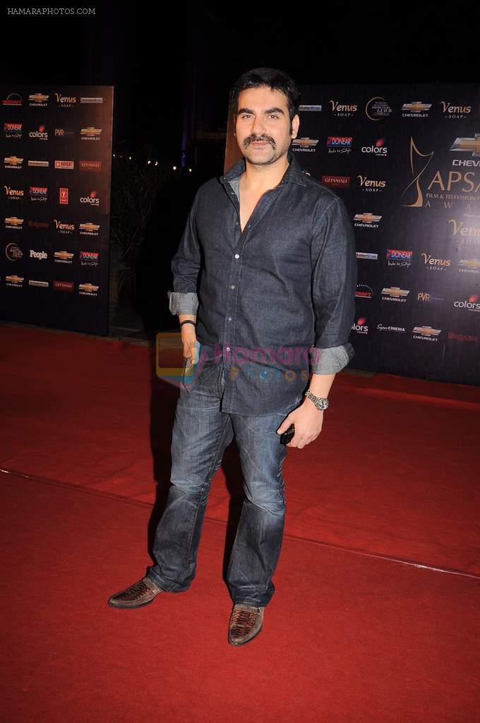 Arbaaz Khan at the 7th Chevrolet Apsara Awards 2012 Red Carpet in Yashraj Studio, Mumbai on 25th Jan 2012