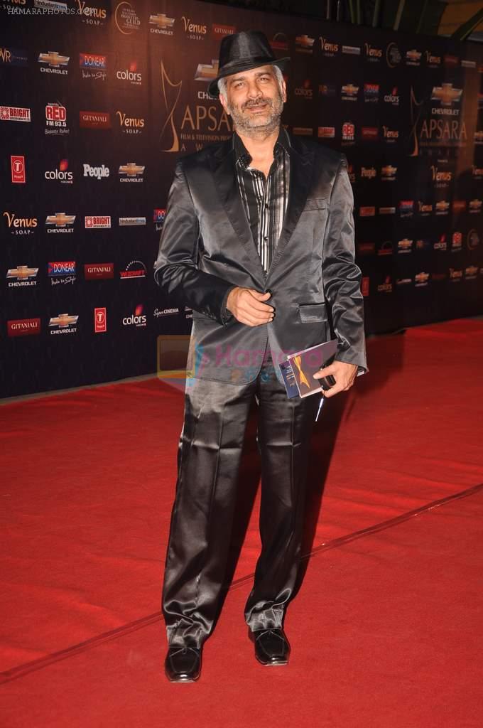 Jamnadas Majethia at the 7th Chevrolet Apsara Awards 2012 Red Carpet in Yashraj Studio, Mumbai on 25th Jan 2012