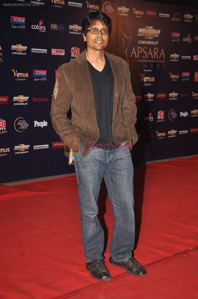 Nagesh Kukunoor at the 7th Chevrolet Apsara Awards 2012 Red Carpet in Yashraj Studio, Mumbai on 25th Jan 2012