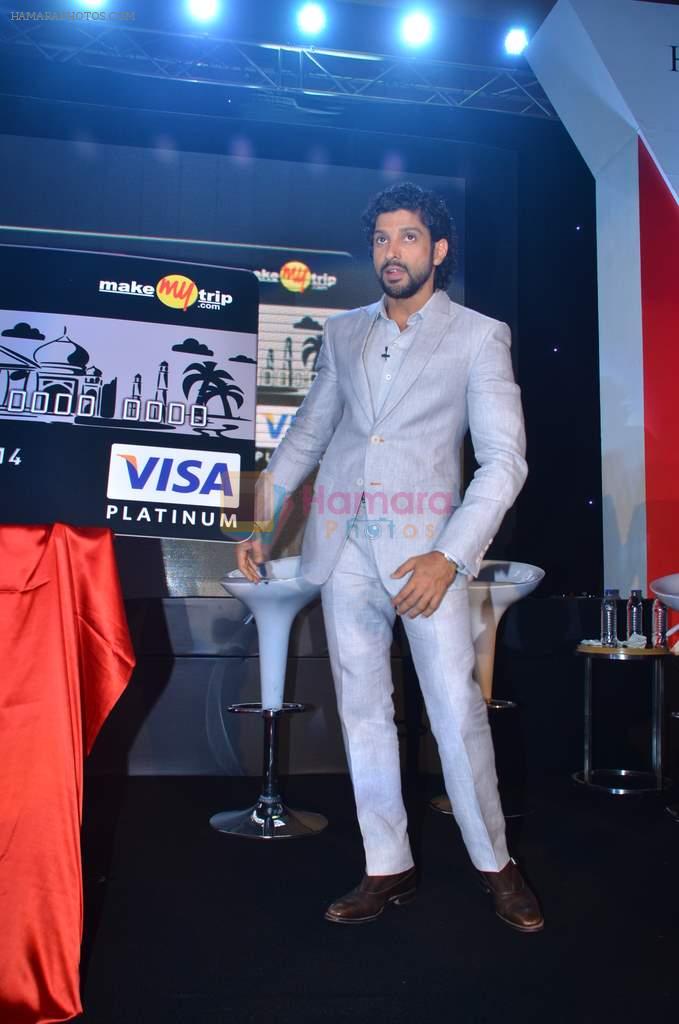 Farhan Akhtar launches HSBC and Makemytrip credit card in Grand Hyatt, Mumbai on 27th Jan 2012