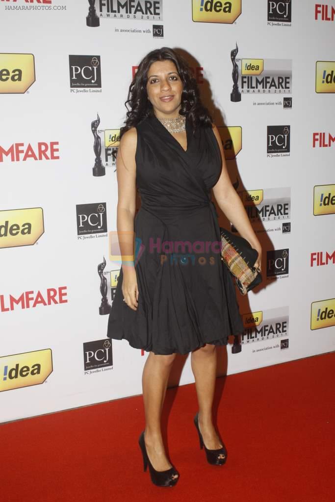 Zoya Akhtar at 57th Idea Filmfare Awards 2011 on 29th Jan 2012